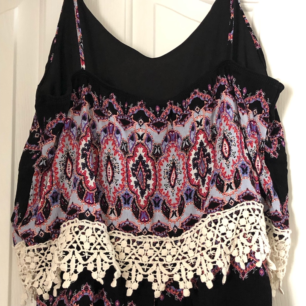 Black Multi Romper